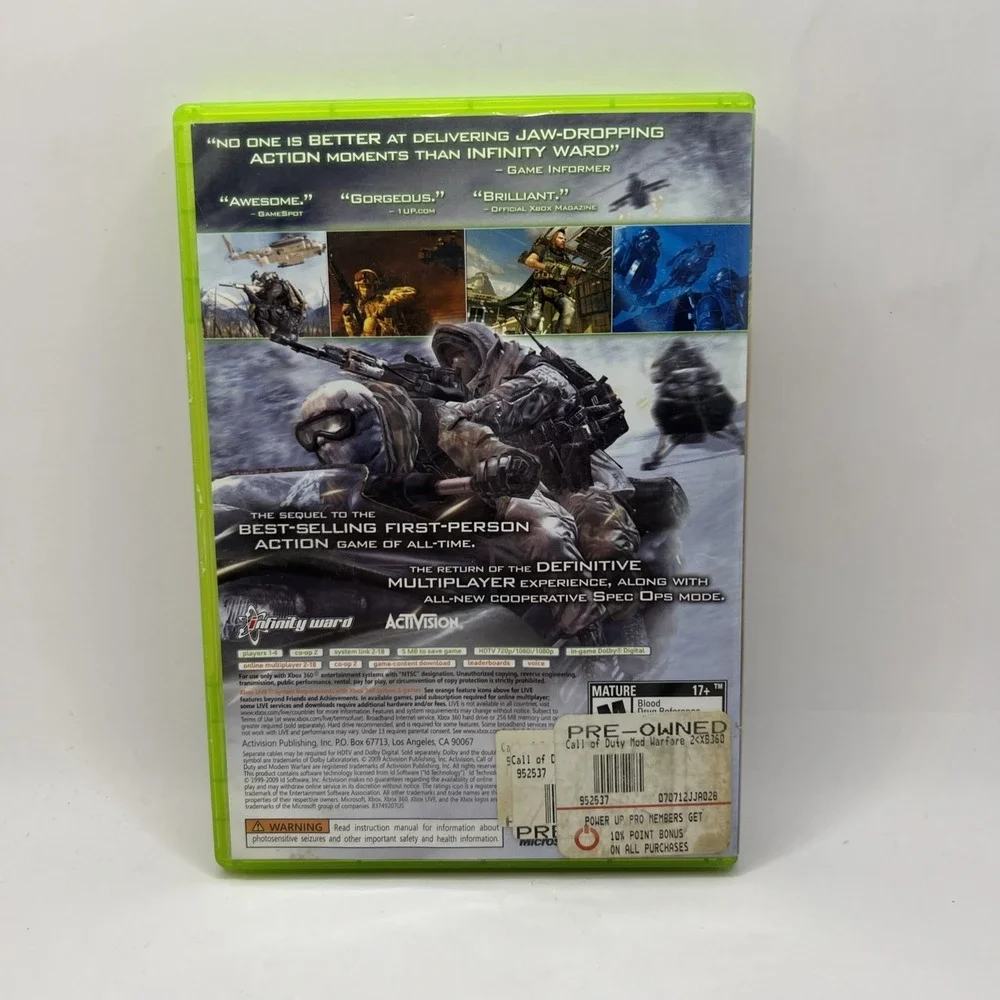 Call of Duty: Modern Warfare 2 (Microsoft Xbox 360, 2009) CIB Tested and Working